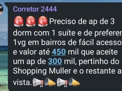 Procura-se apartamento